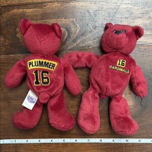 Arizona Plush Beanie Bears Cardinals Plummer #16 🐻 🧸 🏈 ⚾️ 🏒 🏀